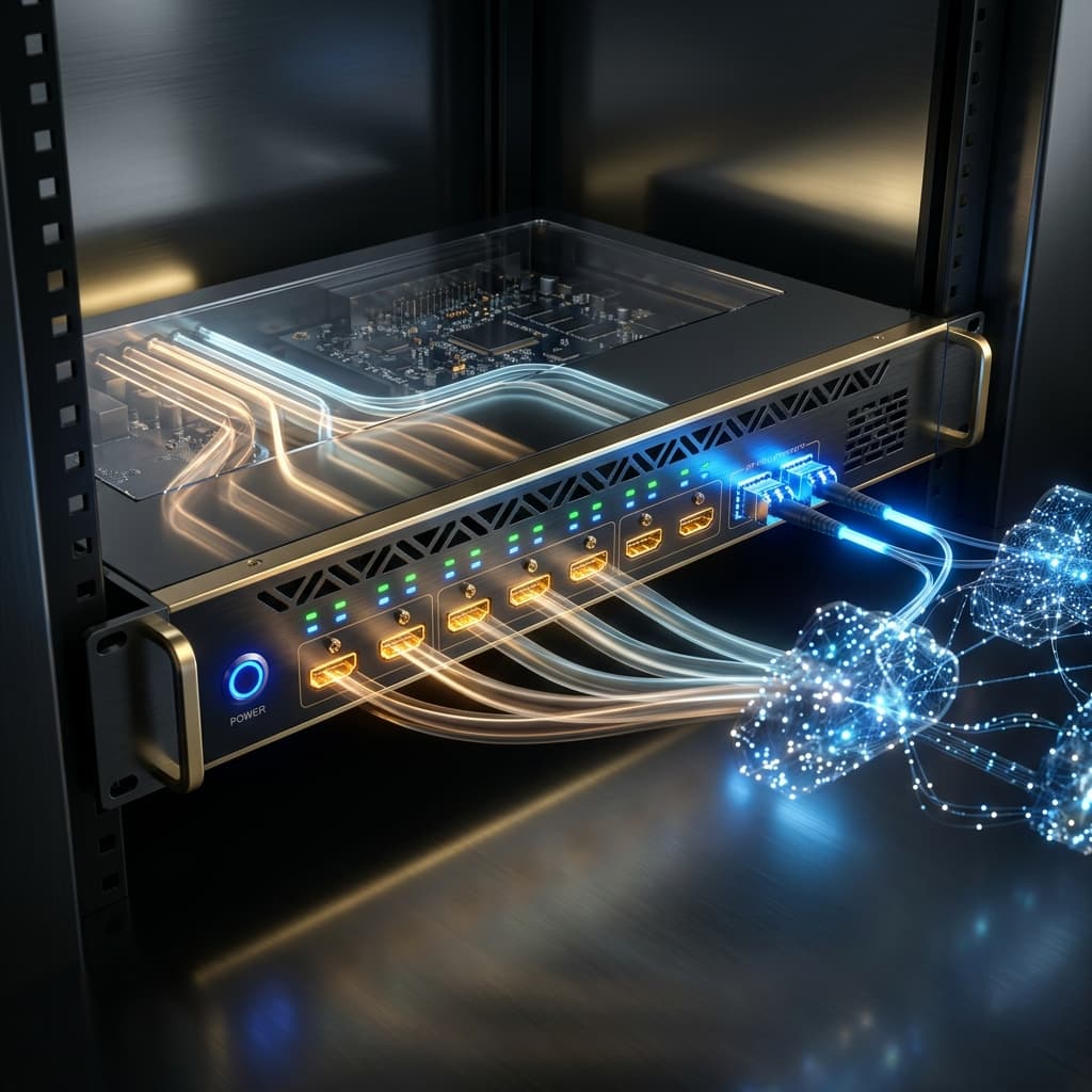 HDMI to IPTV Encoder الرقمنة المادية والبث الشبكي عالي الأداء