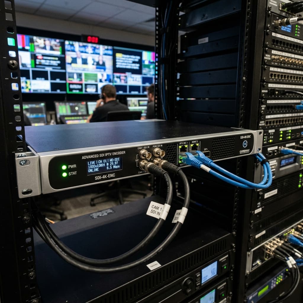 التقييم الفني وتحليل الأداء لأجهزة sdi to iptv encoder للبث المباشر الاحترافي