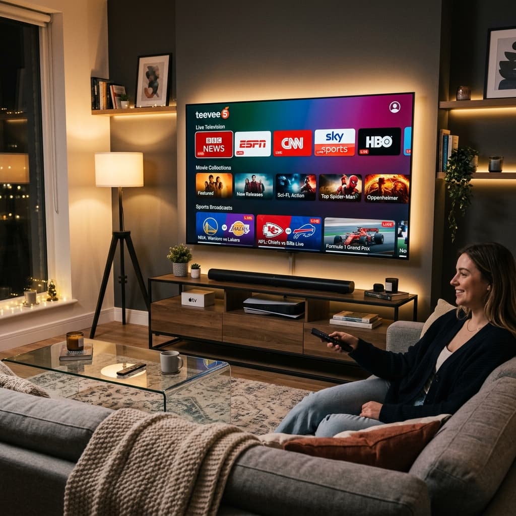 مراجعة شاملة لـ Teevee 5 IPTV لعام 2026: الميزات والتثبيت وأفضل البدائل بدقة 4K